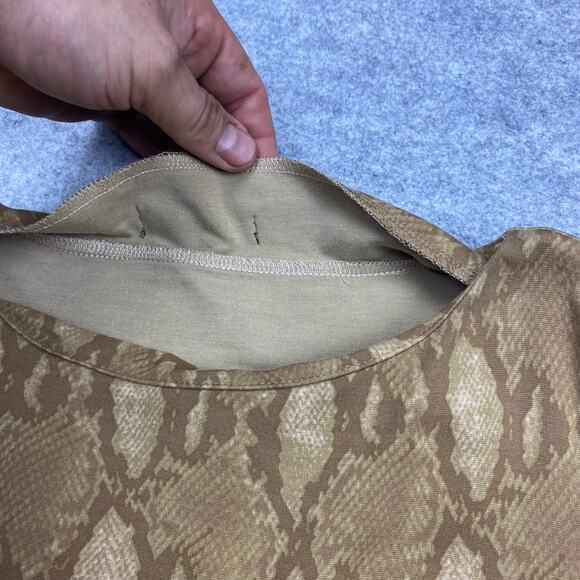 auren Ralph Lauren dress women's M Geometric Western snakeskin alligator gold‎ - Picture 5 of 10